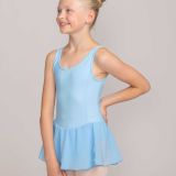 Balettipuku Daria BL omaa mallistoa! Mattalycrainen balettipuku kauniilla prinsessaleikkauksella ja sifonkihelmalla. Pyöreä pääntie.