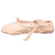 Aikuisten baletin harjoitustossu Sansha :lta. Kankainen baletin harjoitustossu, jossa on ommeltavat ristikkäiskuminauhat. Kaksiosainen pohja.