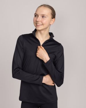 BASIC HALF ZIP TREENIPAITA, BL